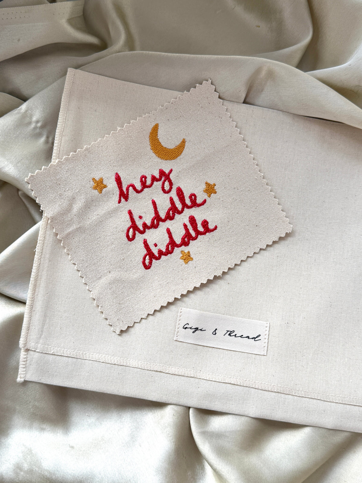 'Hey Diddle Diddle' Embroidered Artwork